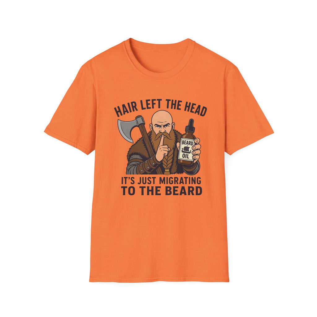 Hair Left The Head Migrating To The Beard T‑Shirt