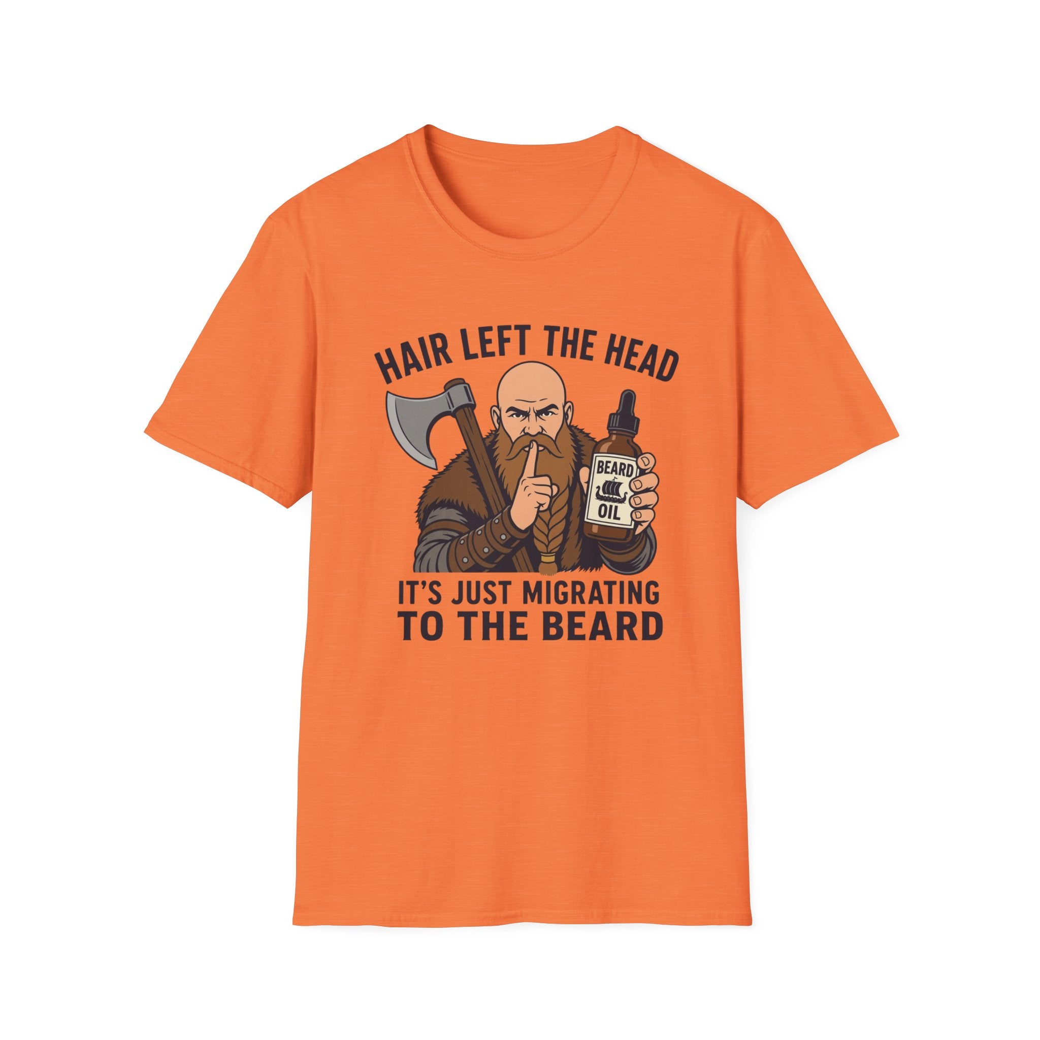 Hair Left The Head Migrating To The Beard T‑Shirt