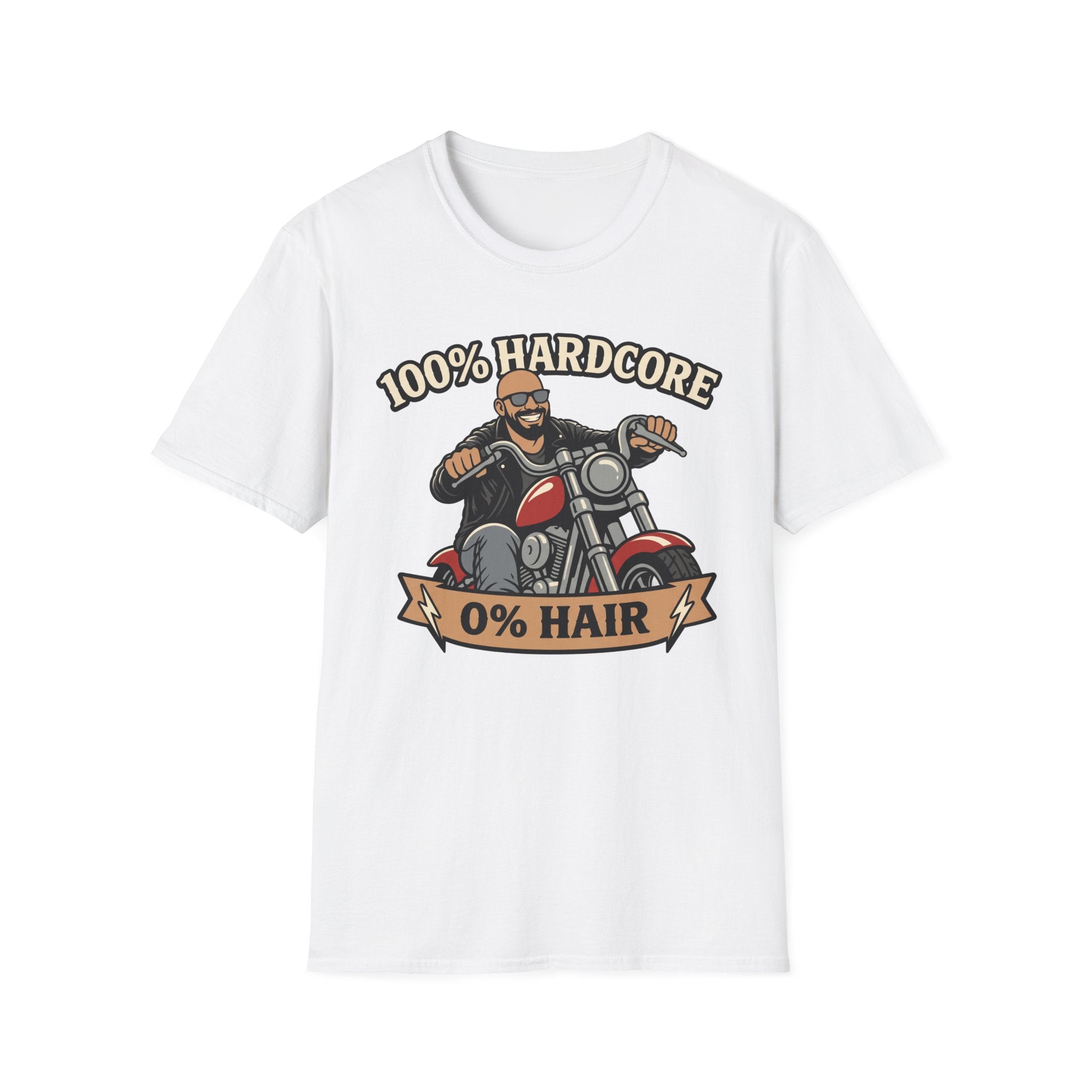 100 Percent Hardcore 0 Percent Hair Biker T‑Shirt