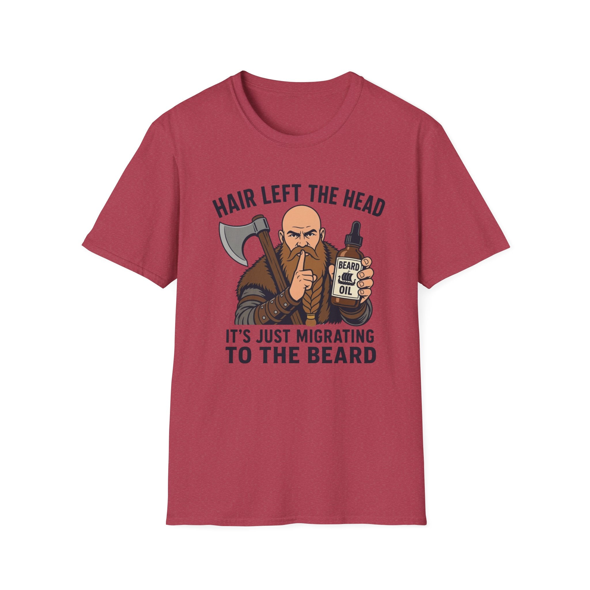 Hair Left The Head Migrating To The Beard T‑Shirt
