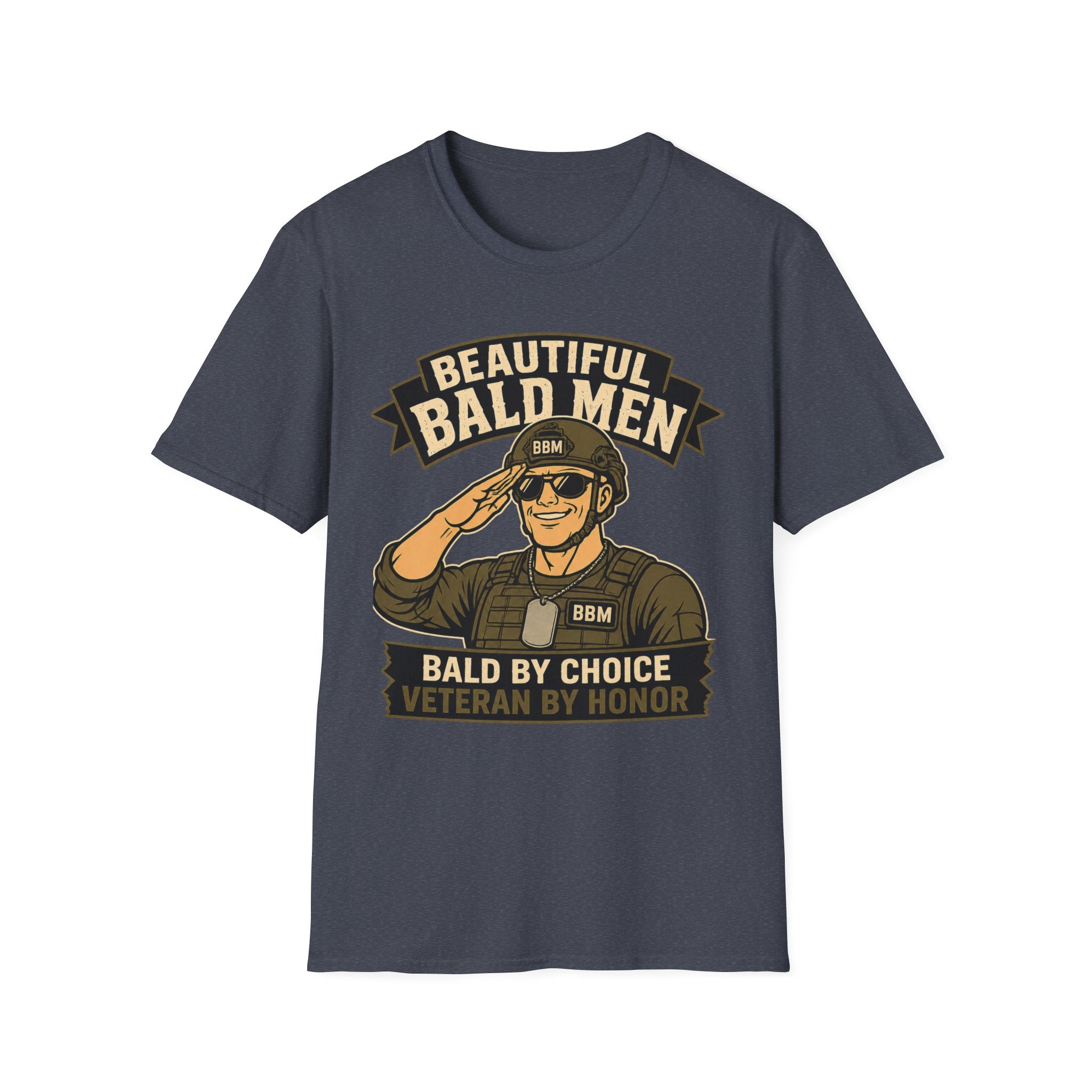 Bald By Choice Version #1 Military T‑Shirt