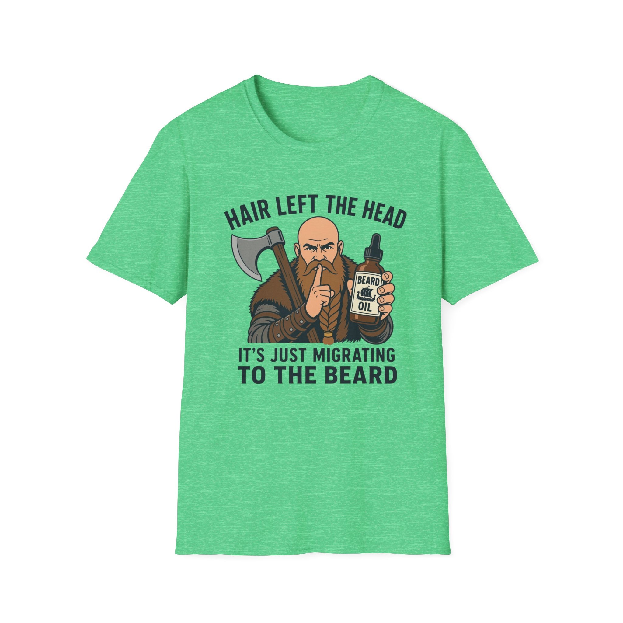 Hair Left The Head Migrating To The Beard T‑Shirt