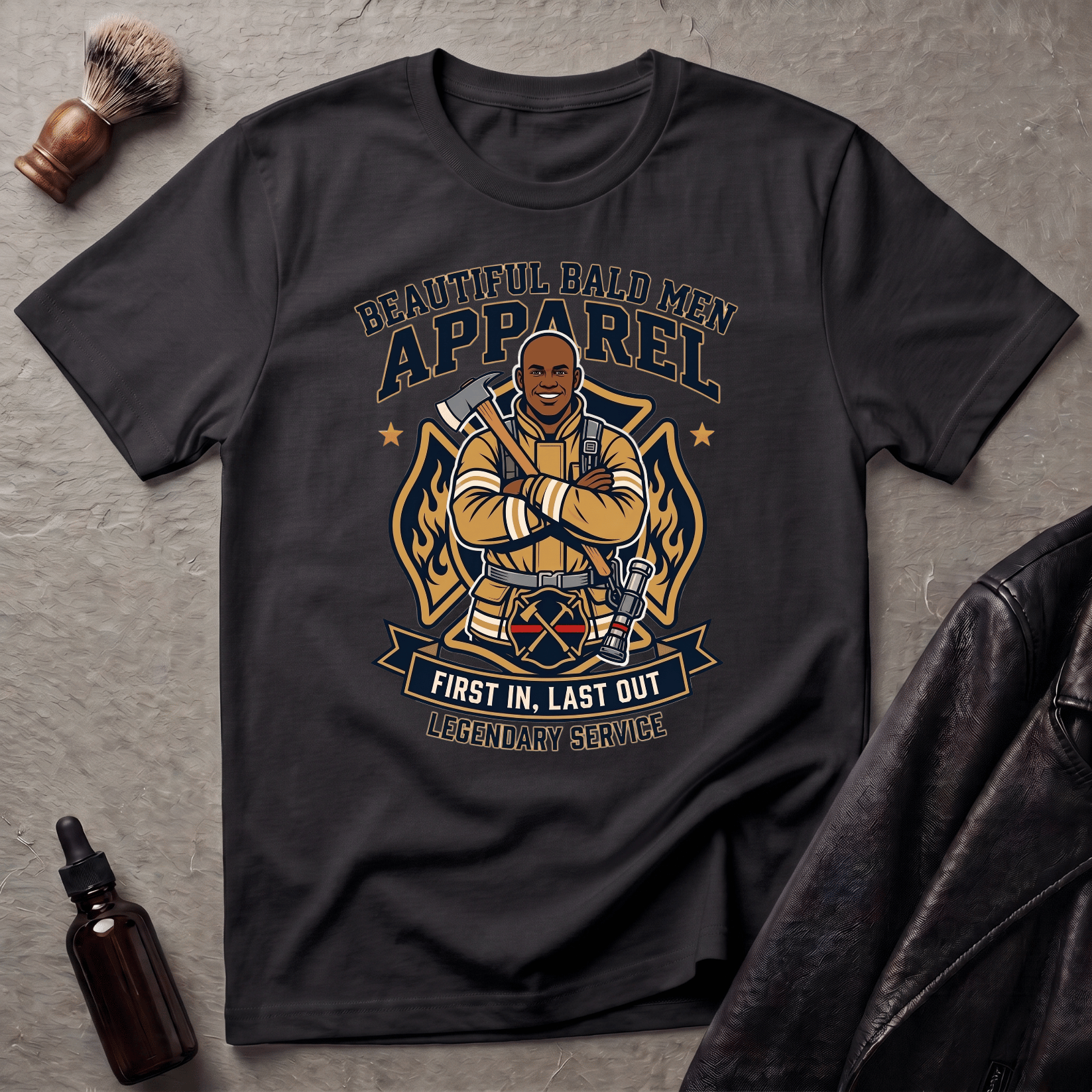 Firemen First In Last Out Version #2 T-Shirt