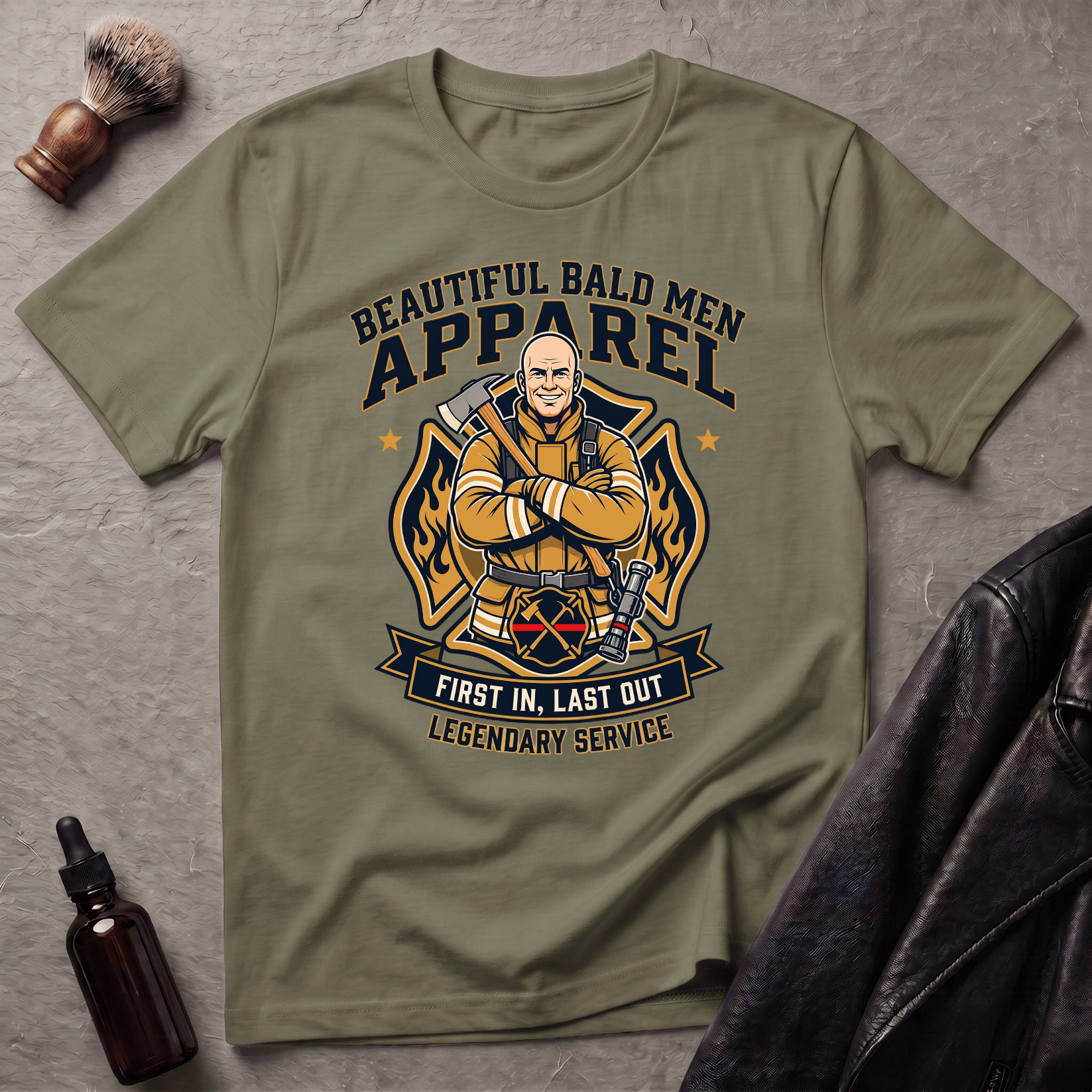 Firemen First In Last Out Version #2 T-Shirt