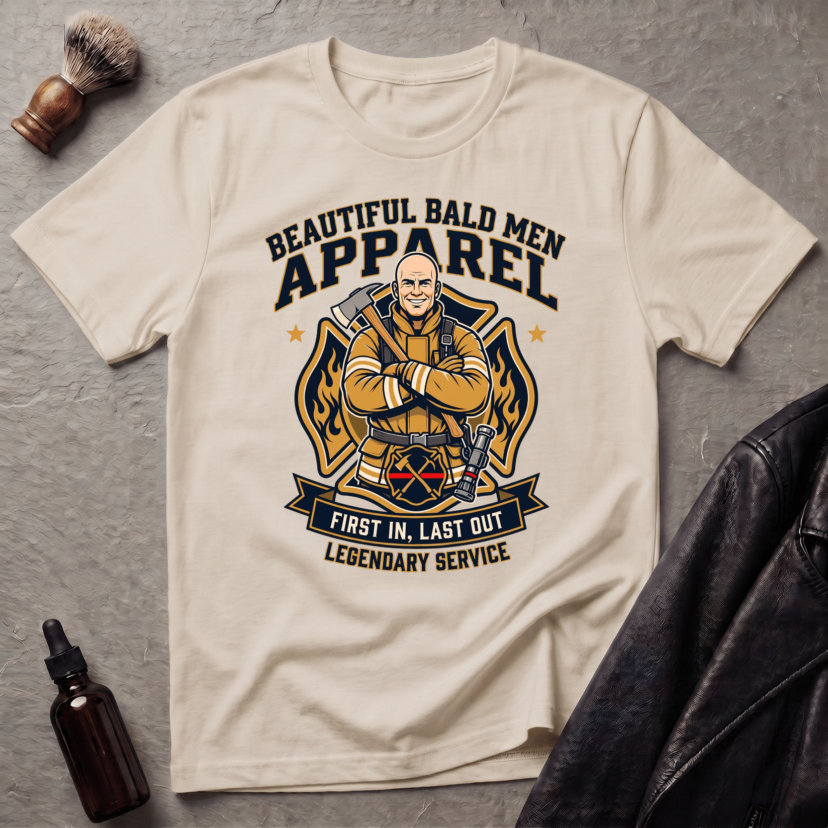 Firemen First In Last Out Version #2 T-Shirt