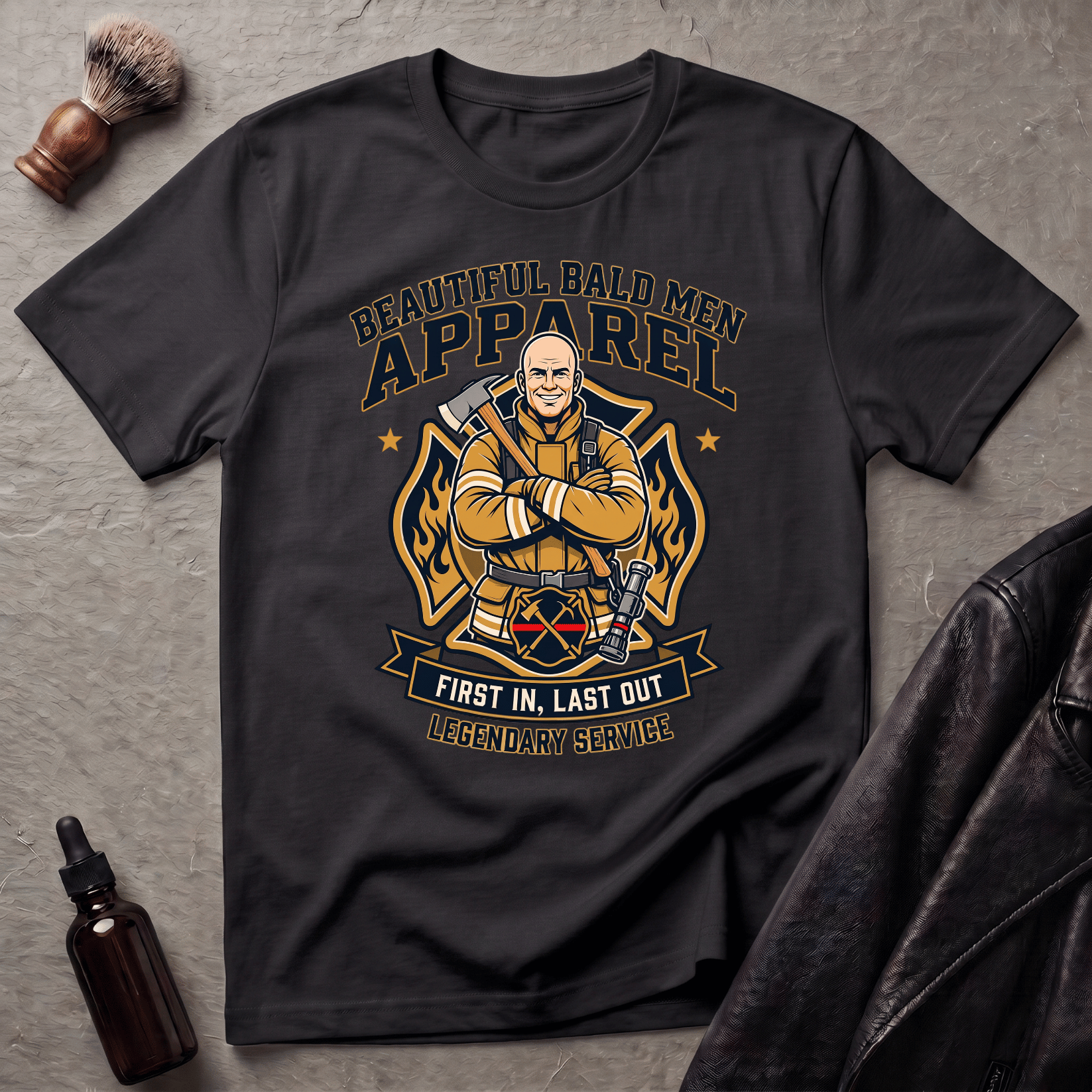 Firemen First In Last Out Version #2 T-Shirt