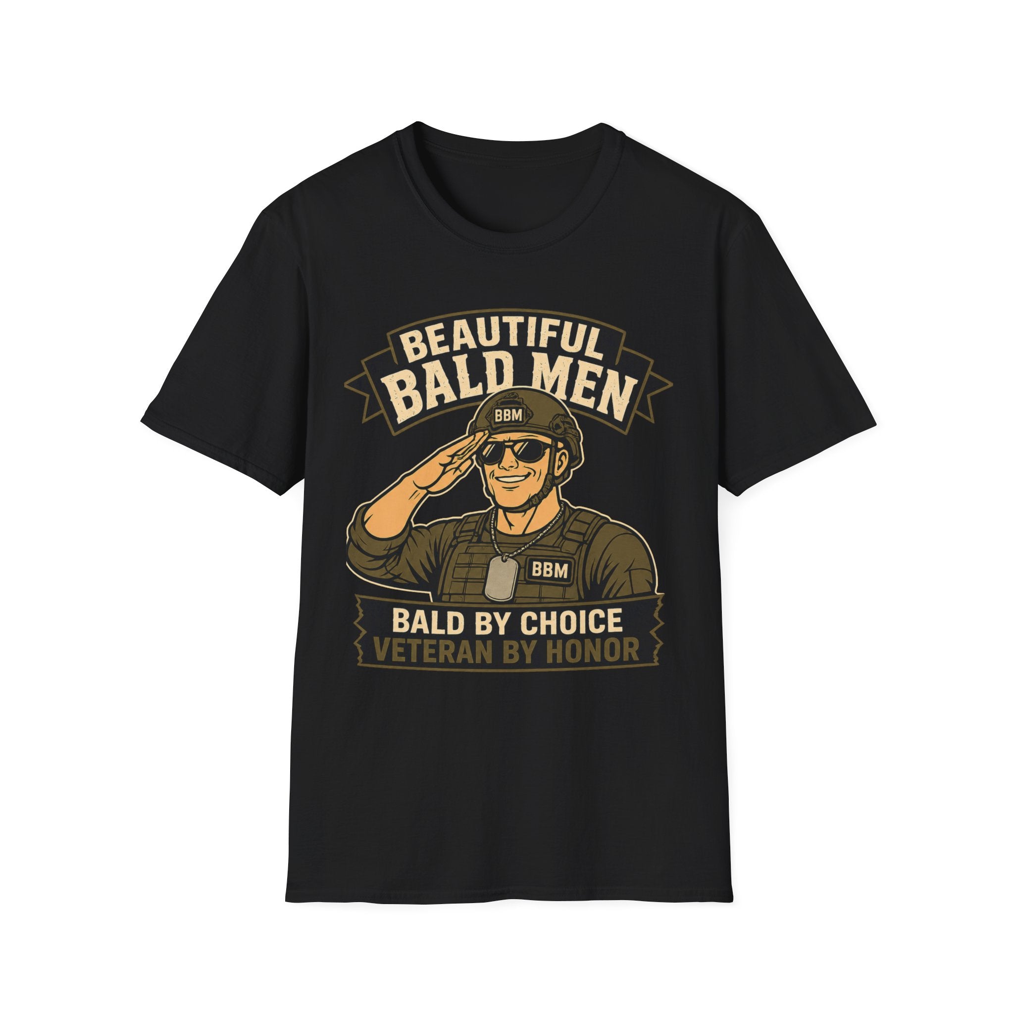Bald By Choice Version #1 Military T‑Shirt