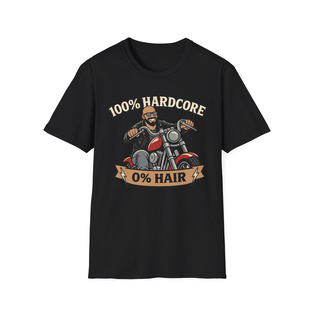100 Percent Hardcore 0 Percent Hair Biker T‑Shirt