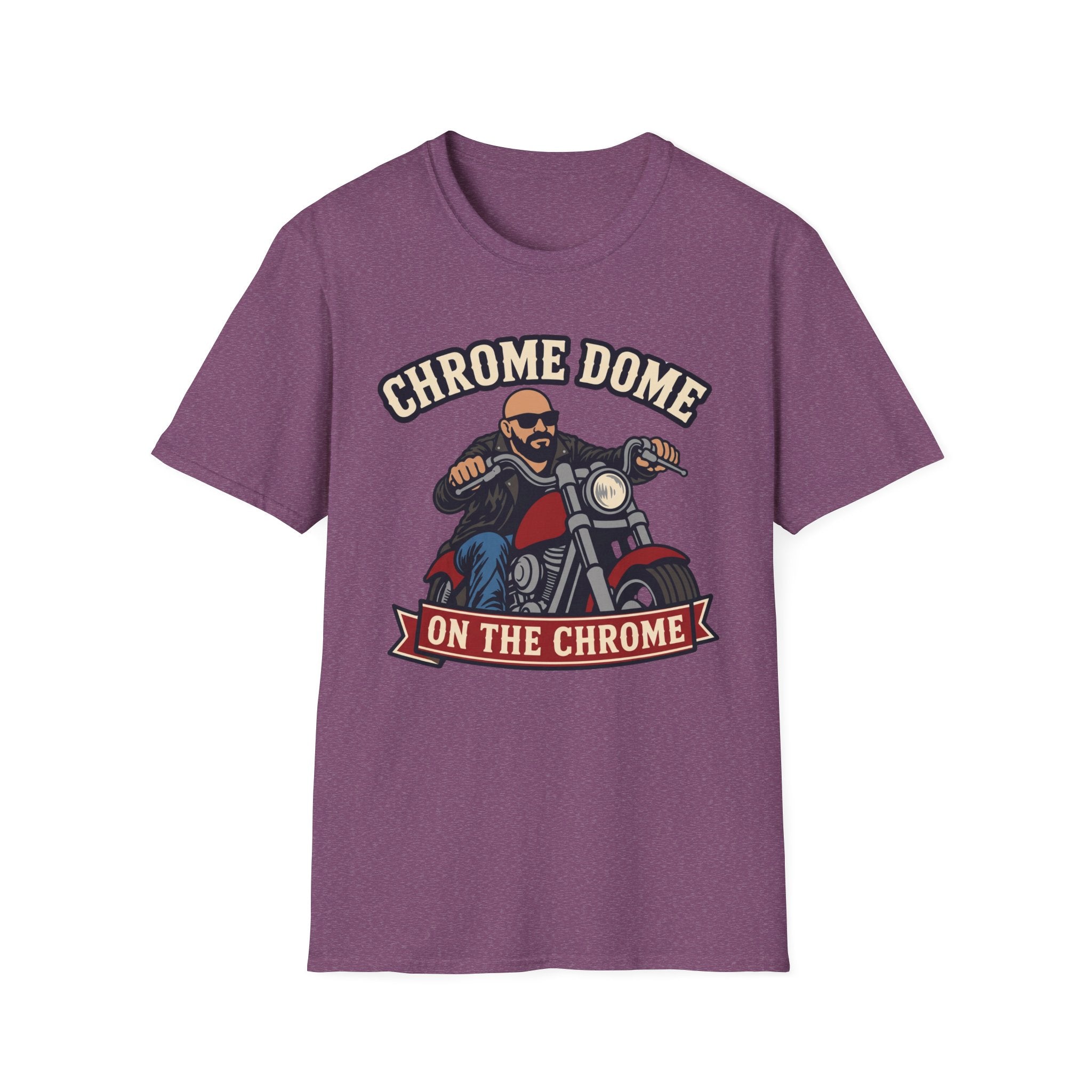 Chrome Dome On The Chrome Biker T‑Shirt