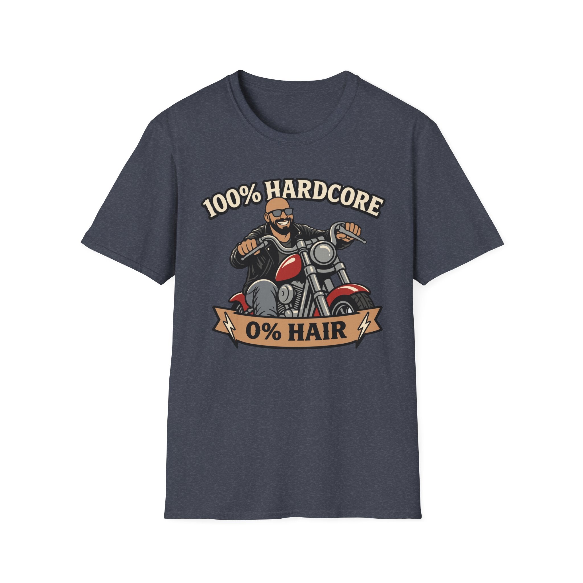 100 Percent Hardcore 0 Percent Hair Biker T‑Shirt