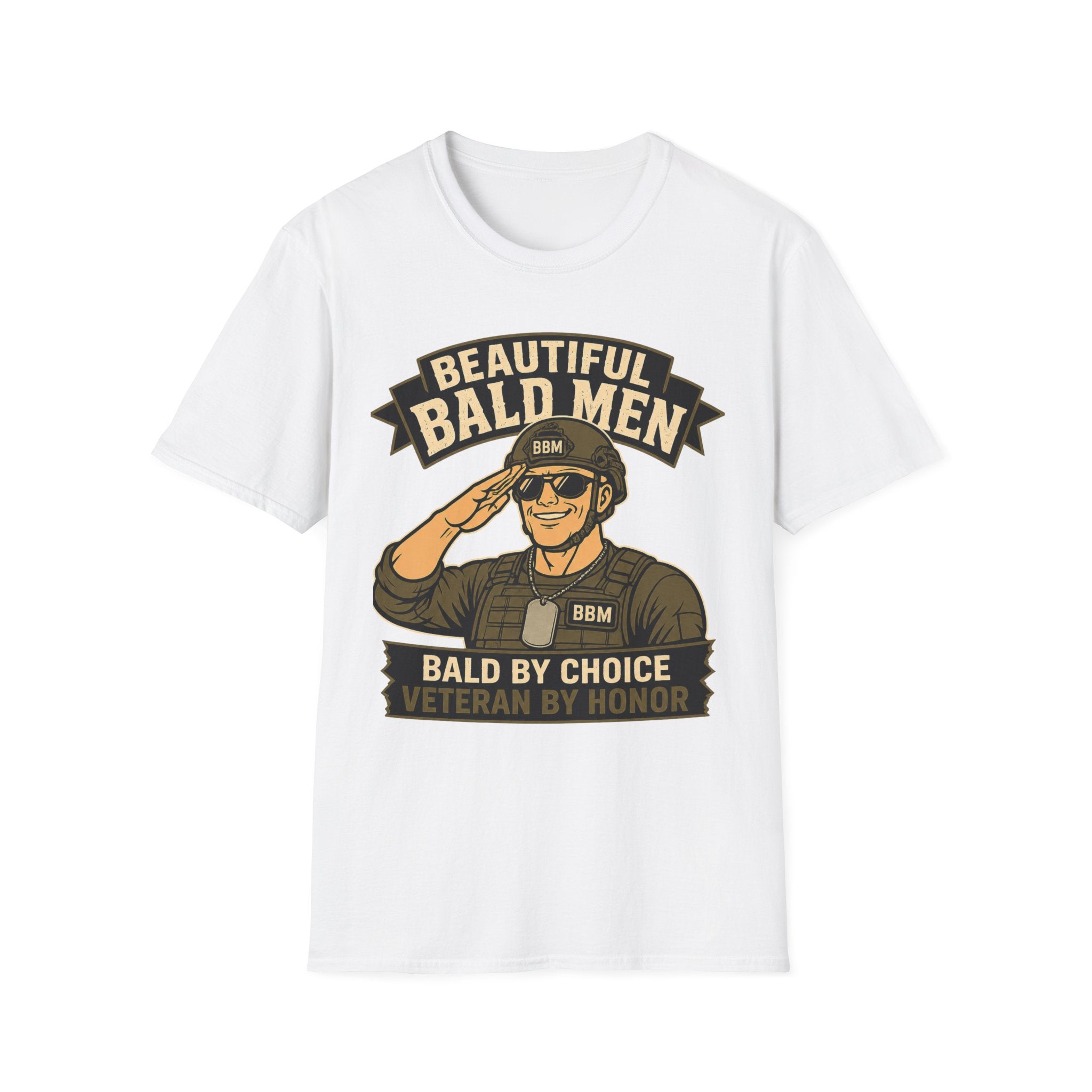 Bald By Choice Version #1 Military T‑Shirt