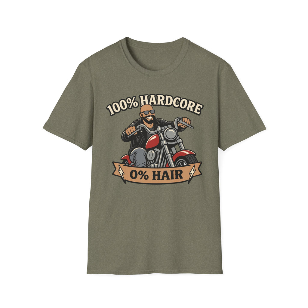 100 Percent Hardcore 0 Percent Hair Biker T‑Shirt