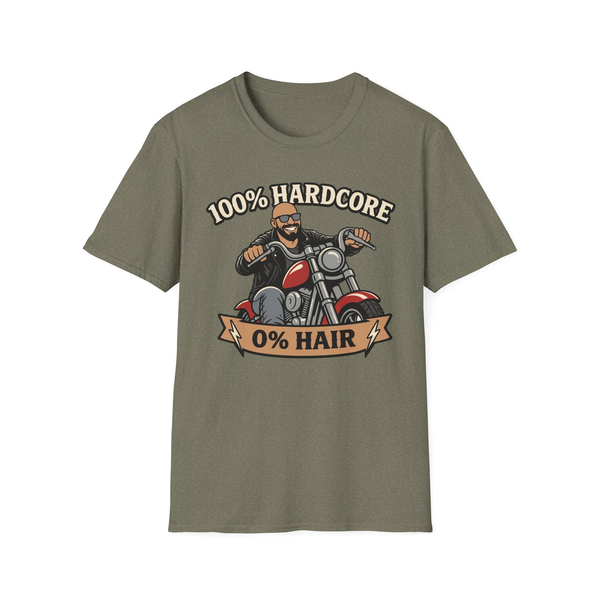 100 Percent Hardcore 0 Percent Hair Biker T‑Shirt