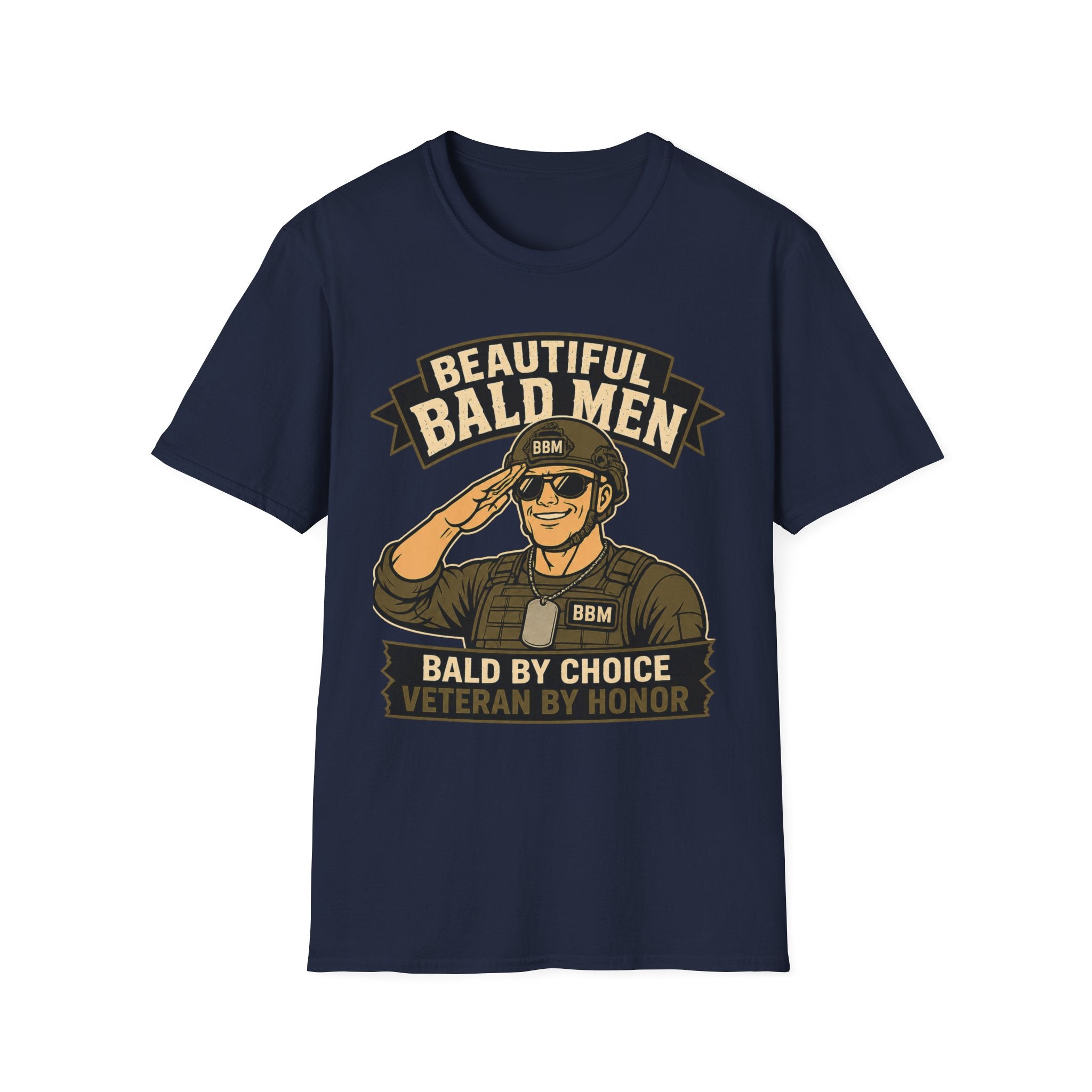 Bald By Choice Version #1 Military T‑Shirt