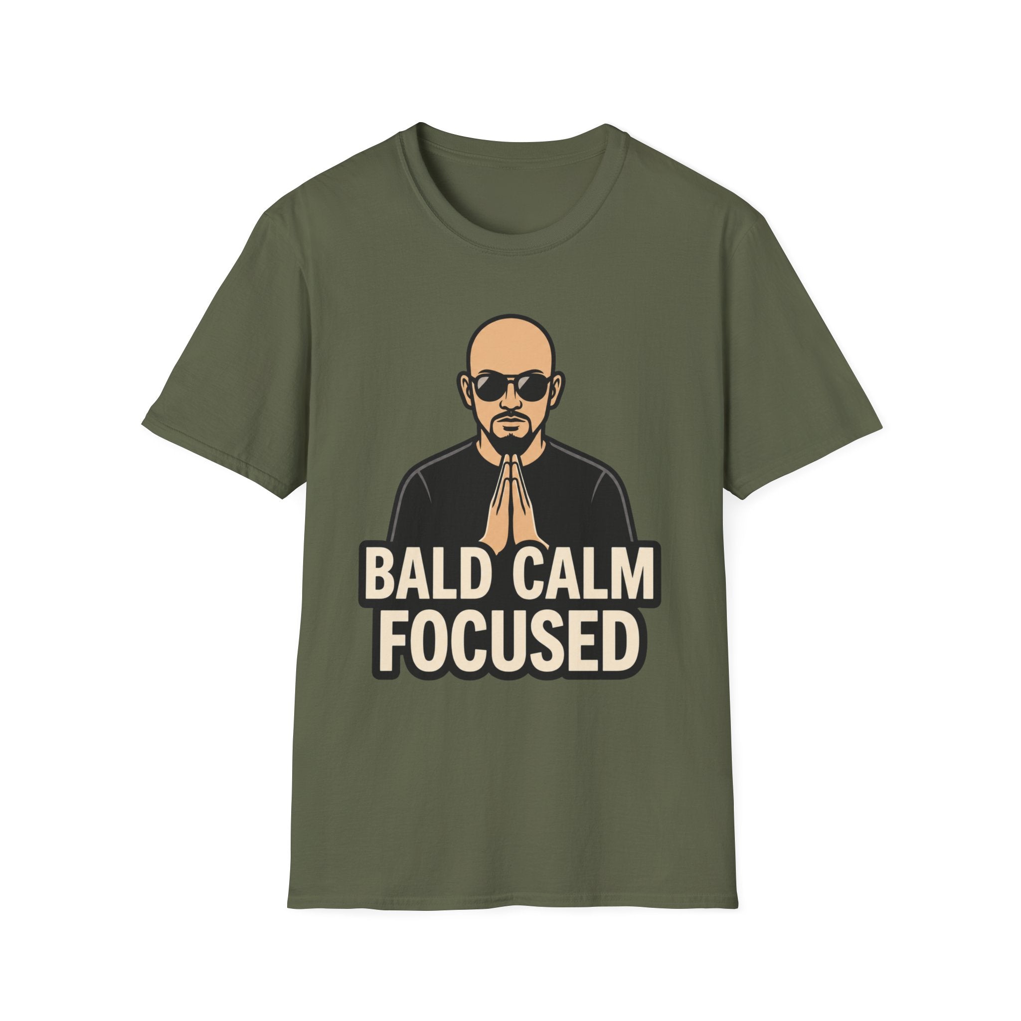 Bald Calm Focused Monk T‑Shirt
