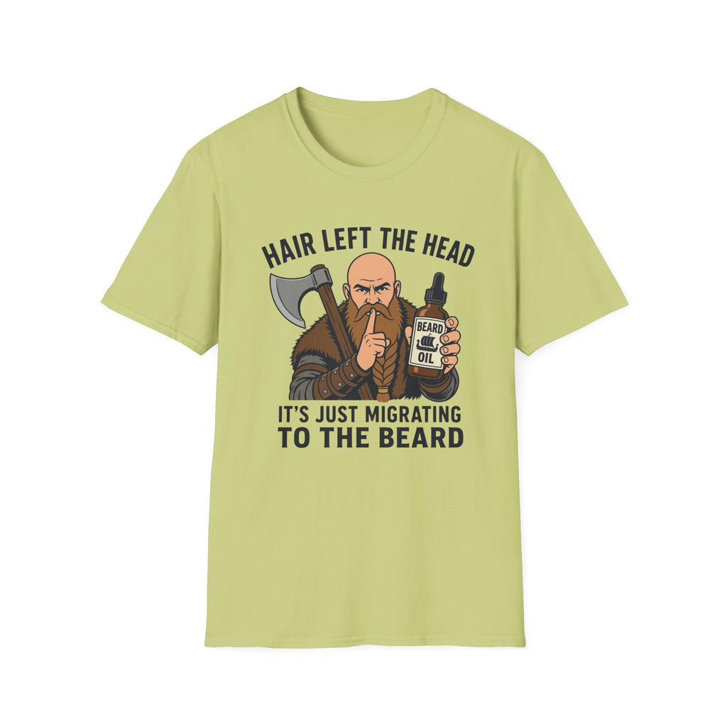 Hair Left The Head Migrating To The Beard T‑Shirt