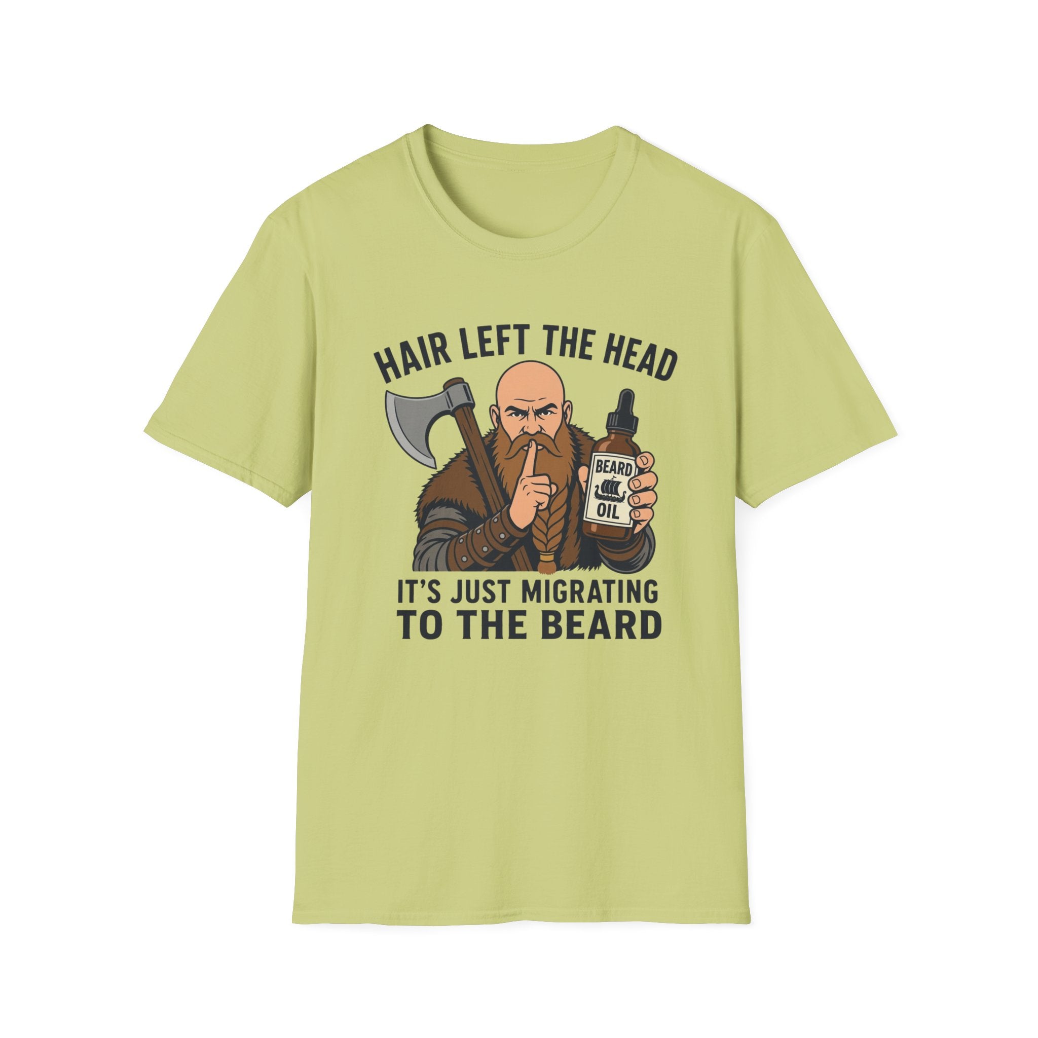Hair Left The Head Migrating To The Beard T‑Shirt