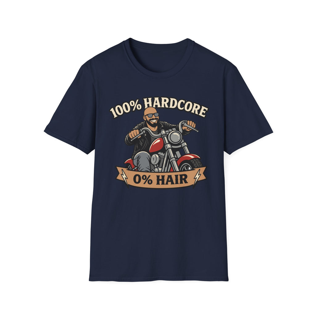 100 Percent Hardcore 0 Percent Hair Biker T‑Shirt