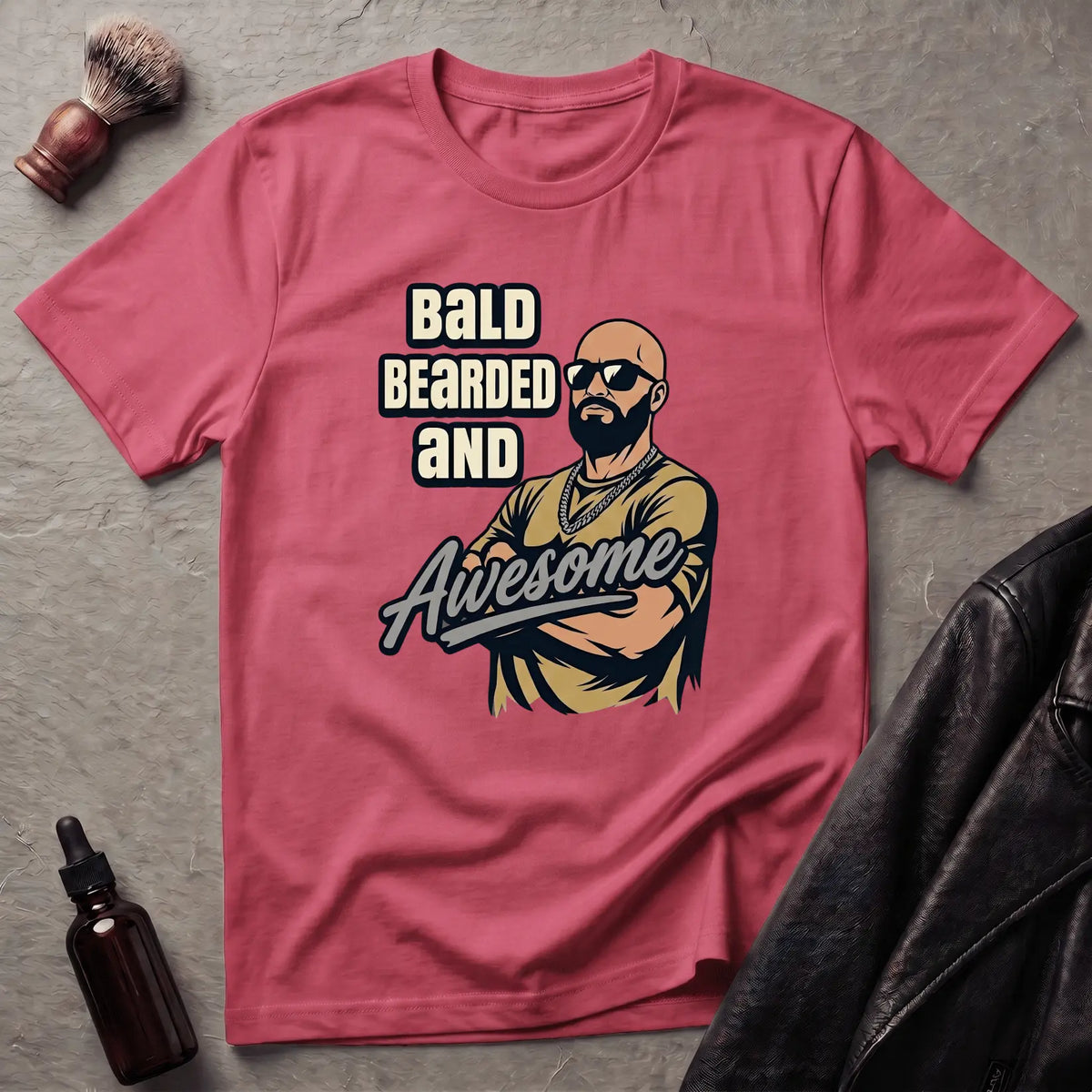 Bald Bearded and Awesome Player T‑Shirt