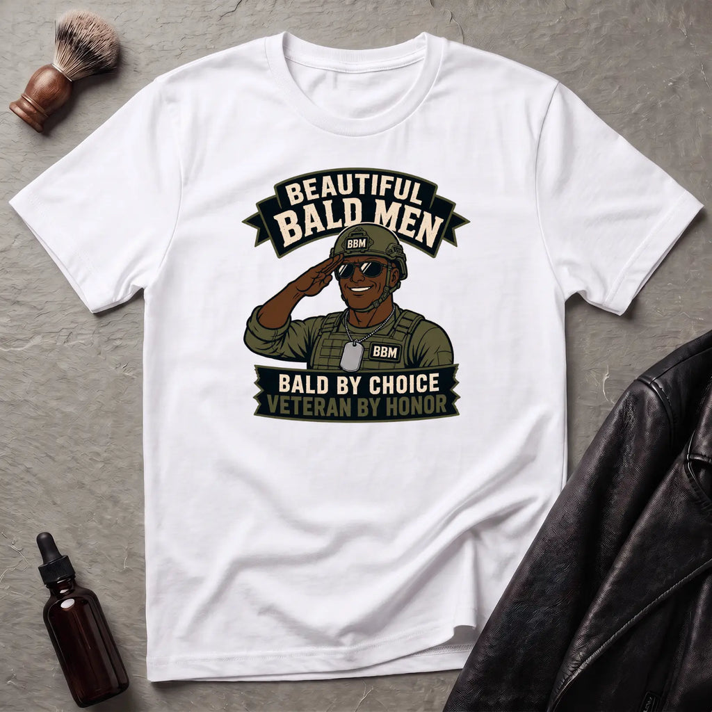 Bald By Choice Version #1 Military T‑Shirt