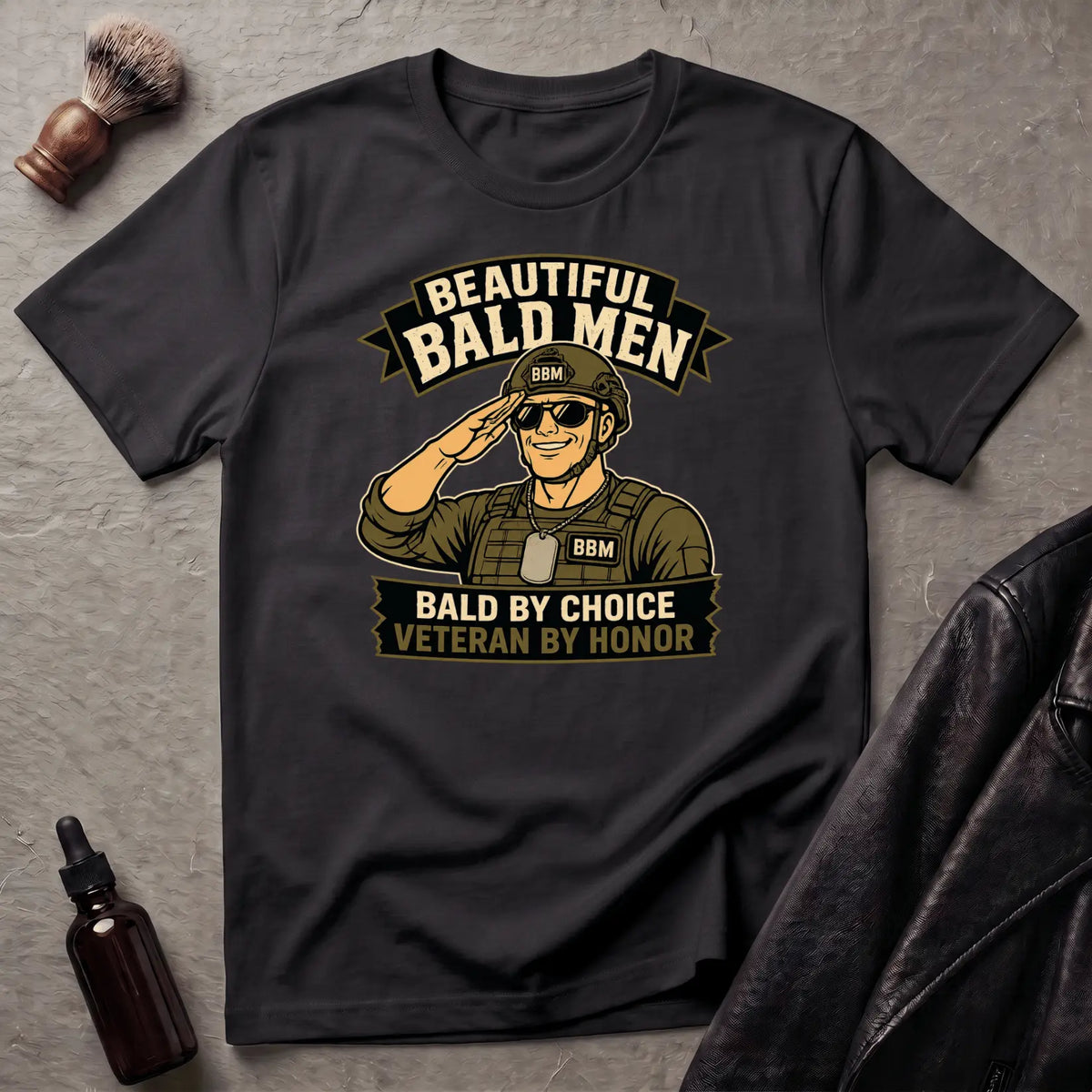Bald By Choice Version #2 Military T‑Shirt