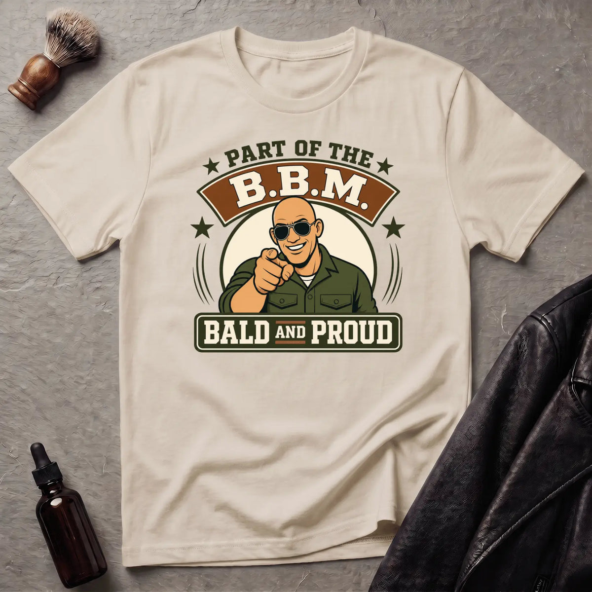 Bald and Proud Version #1 Military T‑Shirt