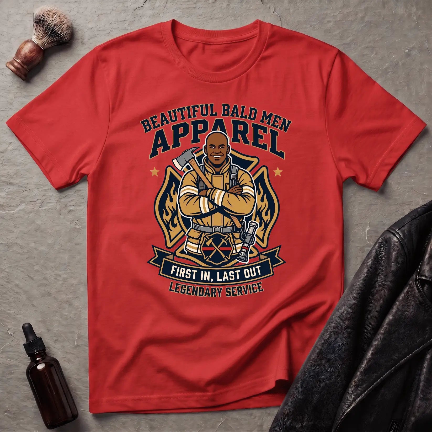 Firemen First In Last Out Version #2 T-Shirt