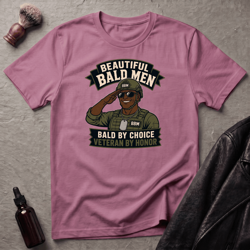 Bald By Choice Version #1 Military T‑Shirt