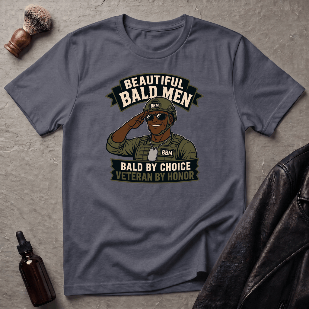 Bald By Choice Version #1 Military T‑Shirt