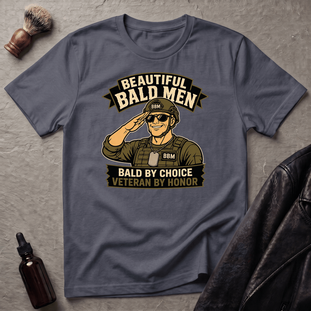 Bald By Choice Version #2 Military T‑Shirt