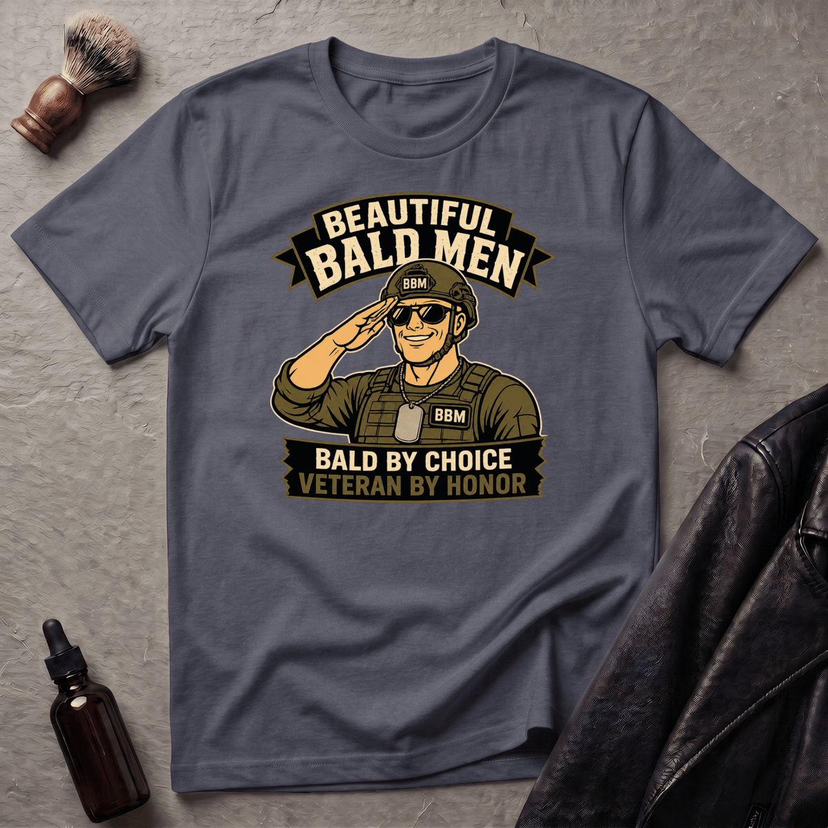 Bald By Choice Version #2 Military T‑Shirt