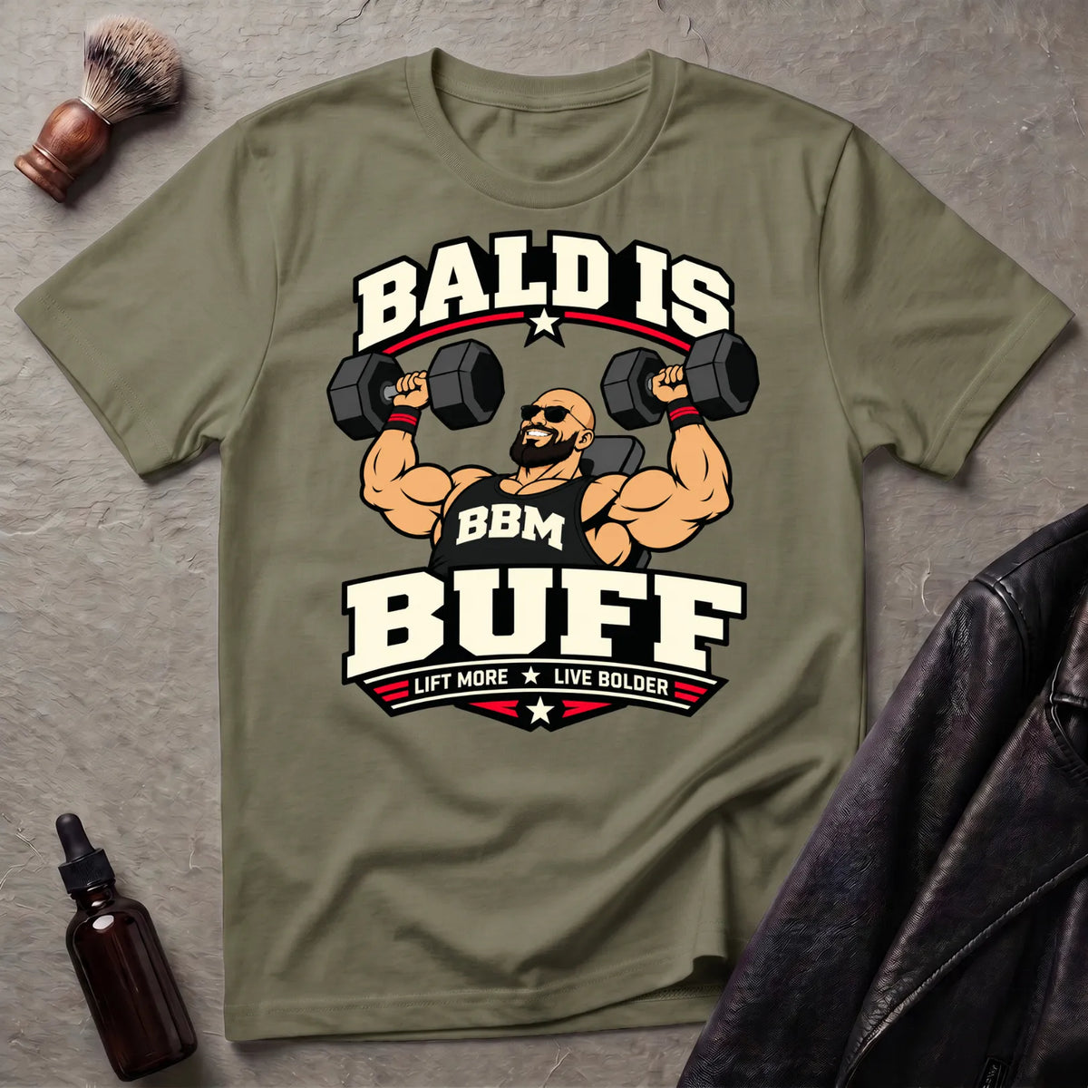 Bald Is Buff Version #1 T‑Shirt