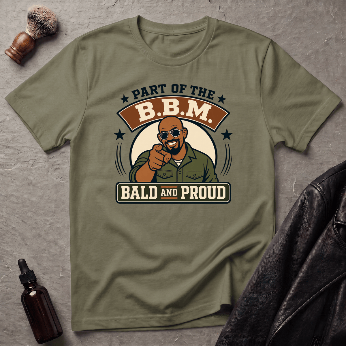 Bald and Proud Version #2 Military T‑Shirt