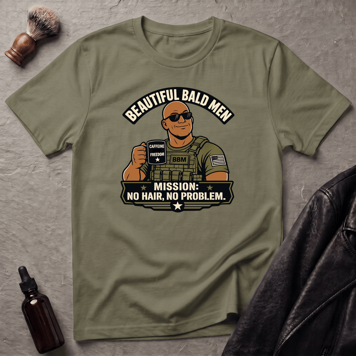 No Hair No Problem Version #1 T‑Shirt