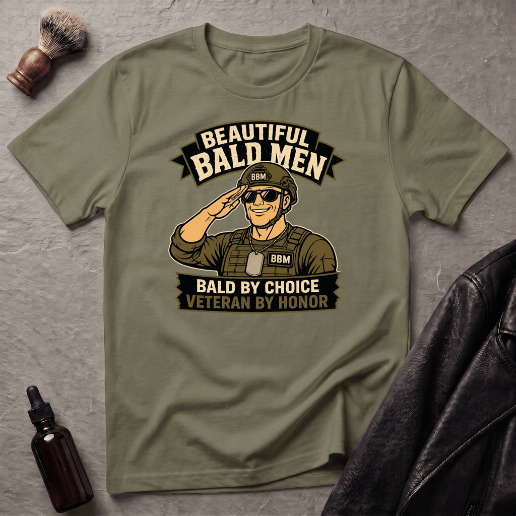 Bald By Choice Version #2 Military T‑Shirt