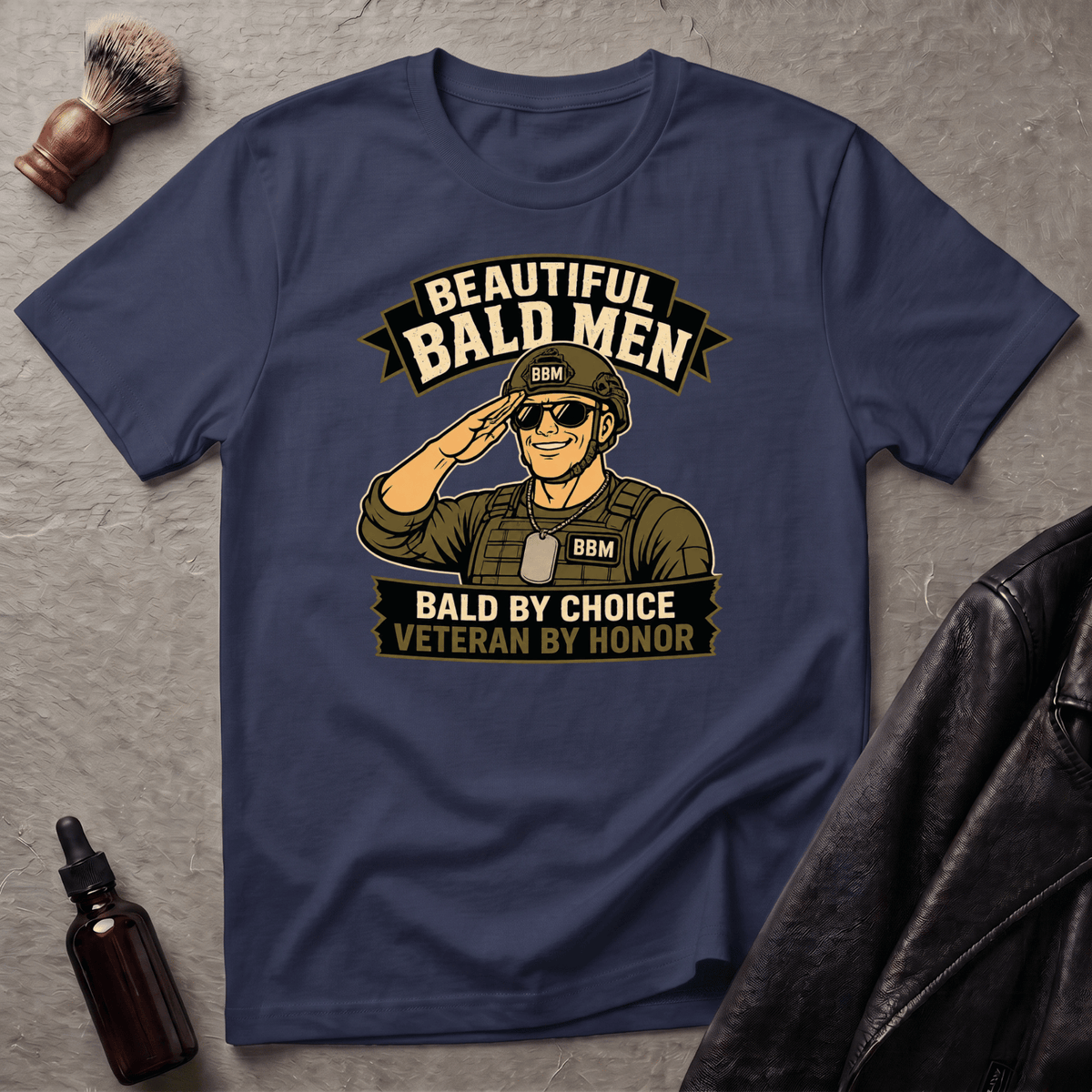 Bald By Choice Version #2 Military T‑Shirt