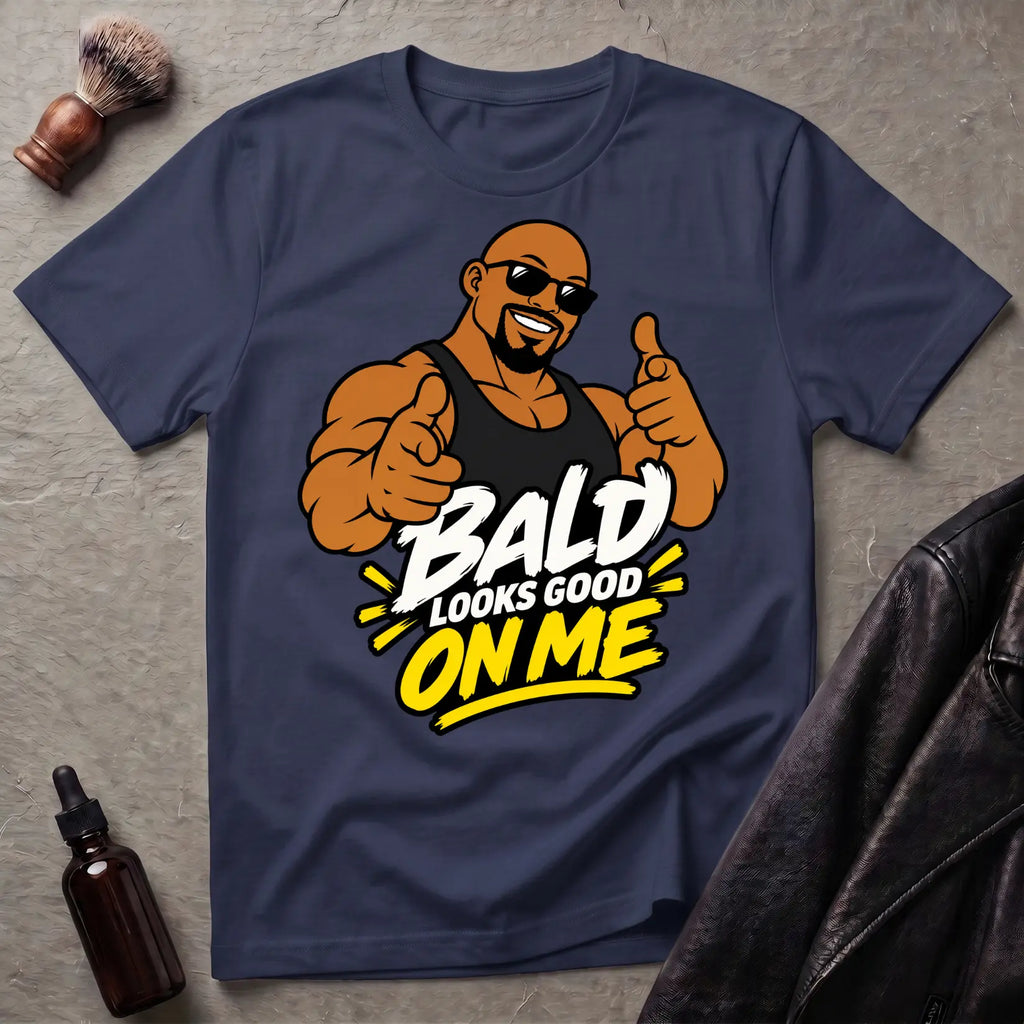 Bald Looks Good On Me #1 Bold Statement T-Shirt