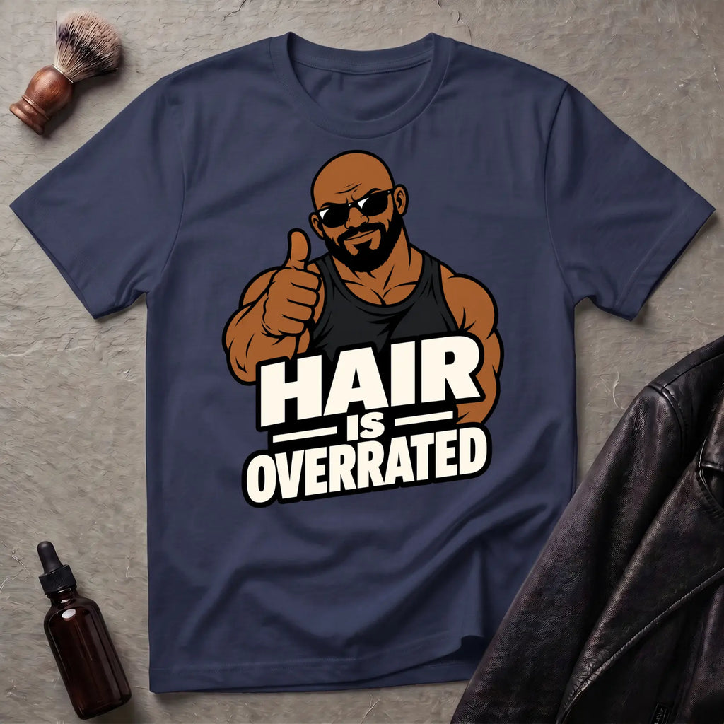 Hair Is Overrated #2 Bold Statement T-Shirt