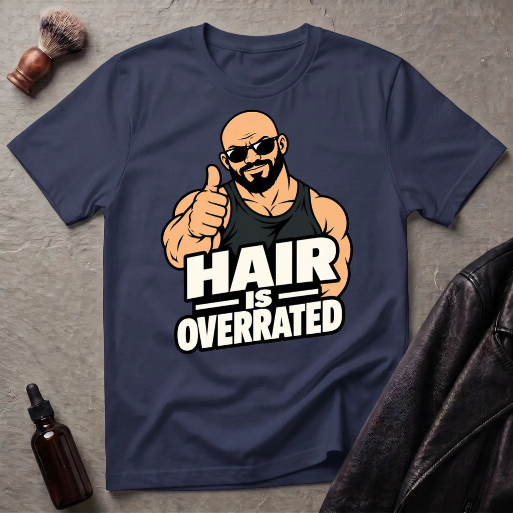 Hair Is Overrated #1 Bold Statement T-Shirt