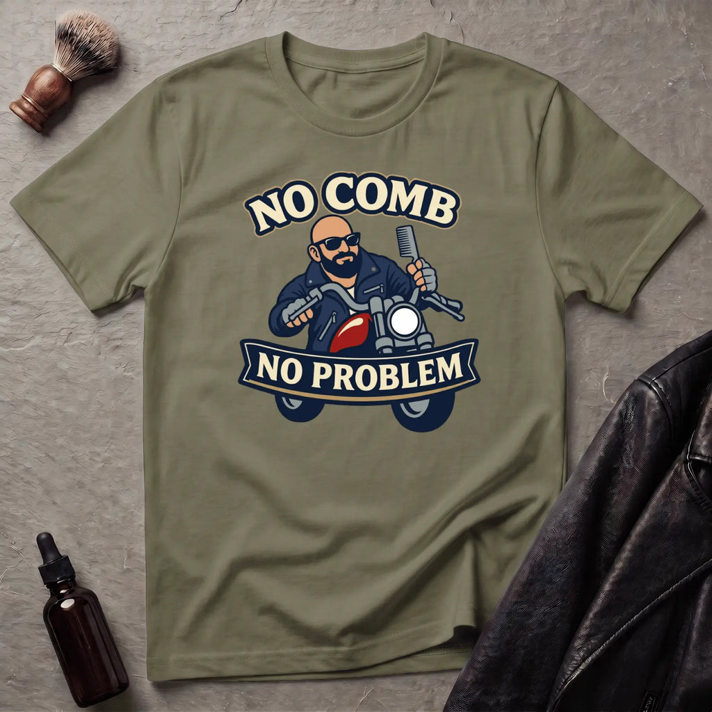 No Comb No Problem Biker T‑Shirt