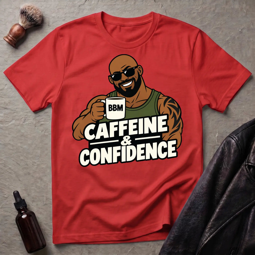 Caffeine and Confidence #1 Bold Statement T-Shirt