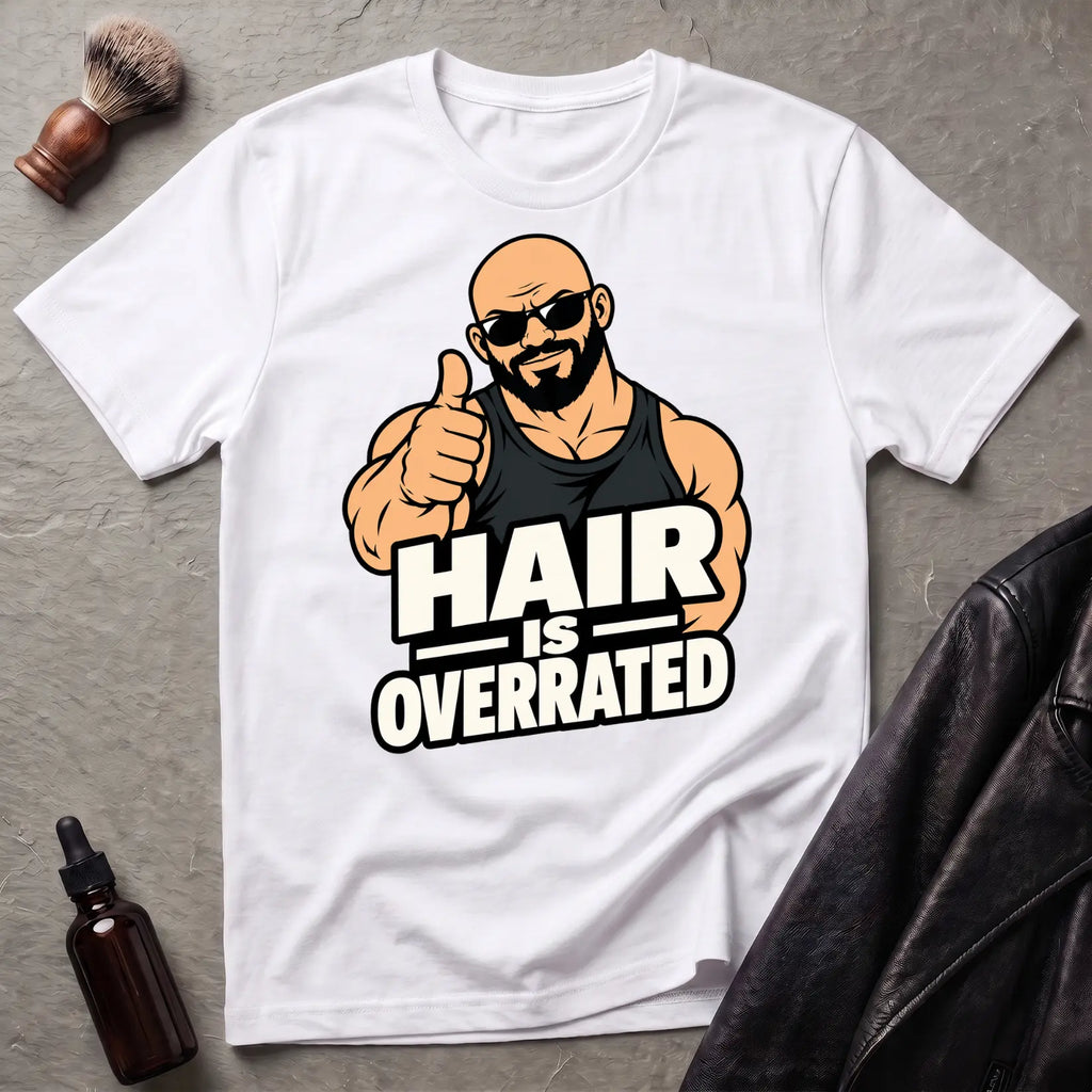 Hair Is Overrated #1 Bold Statement T-Shirt