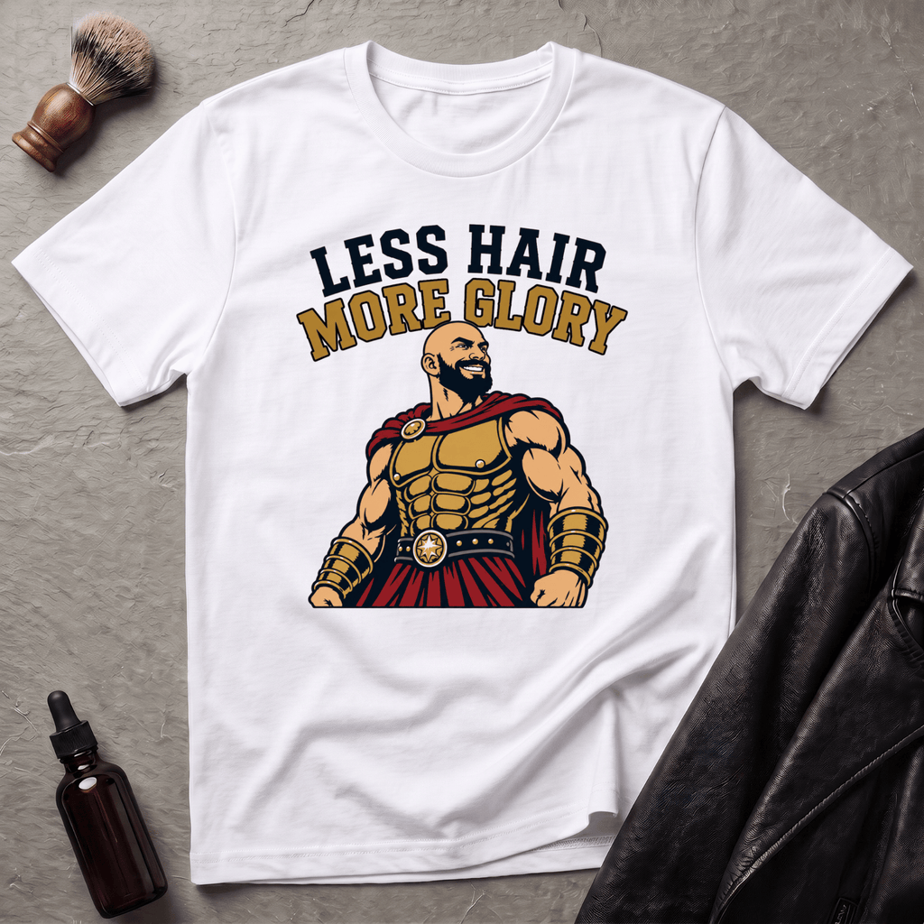 Less Hair More Glory Spartan T‑Shirt
