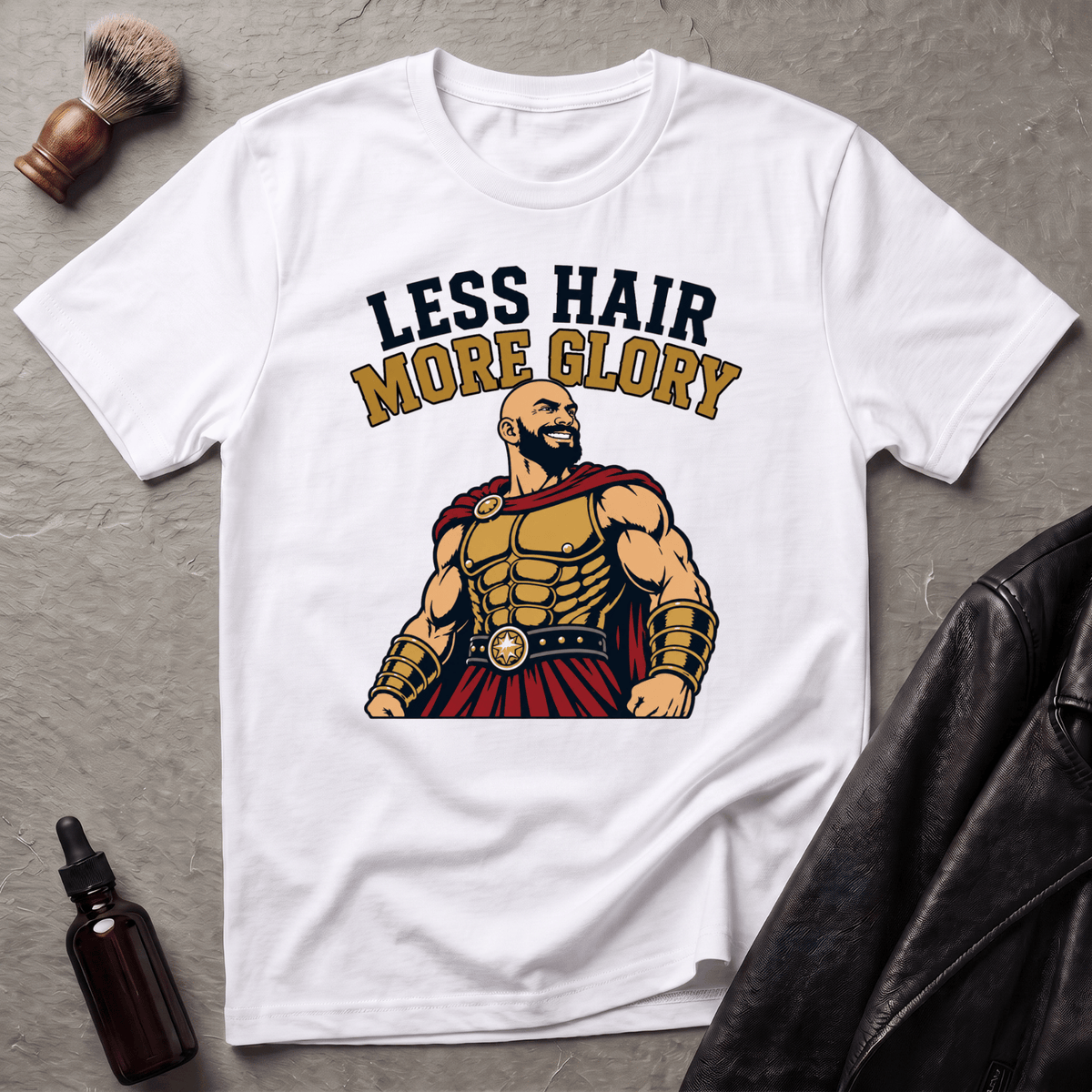 Less Hair More Glory Spartan T‑Shirt
