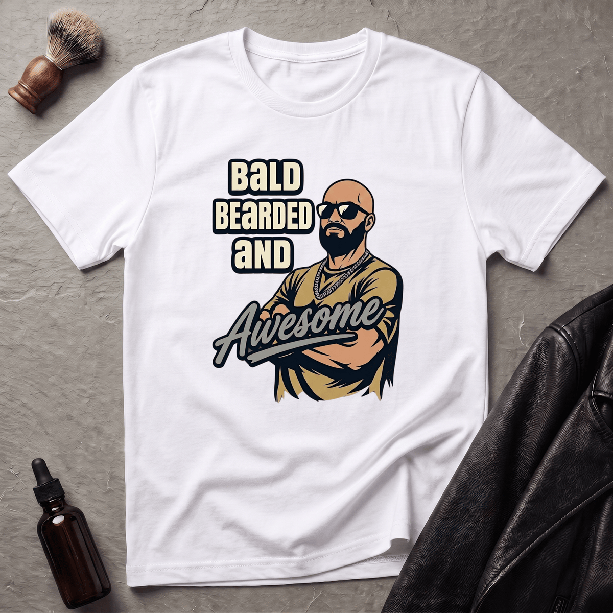 Bald Bearded and Awesome Player T‑Shirt