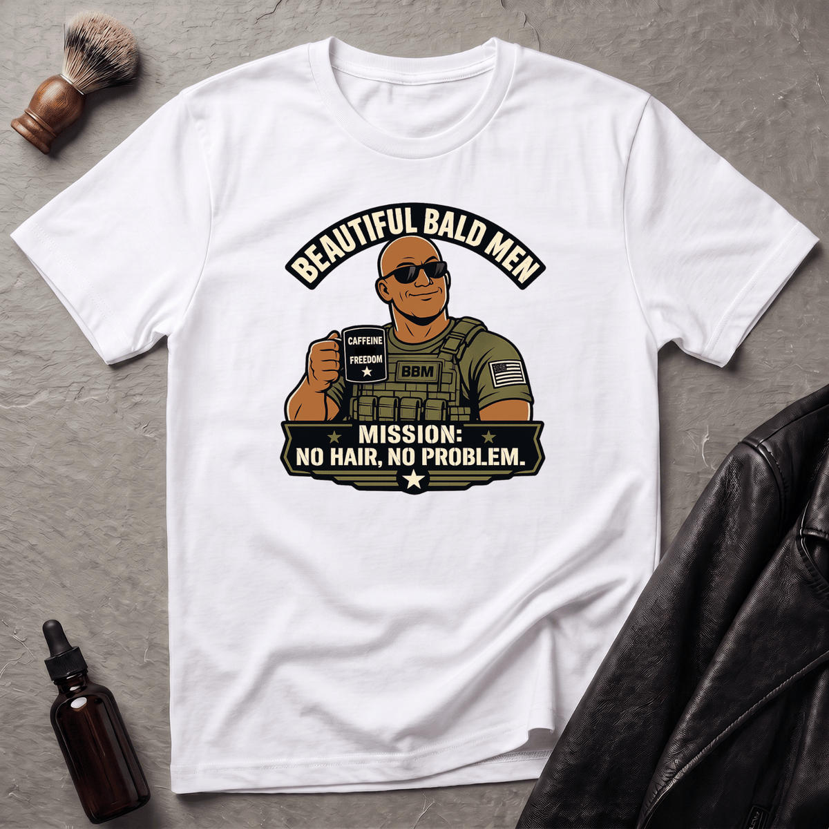 No Hair No Problem Version #1 T‑Shirt